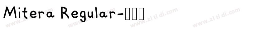 Mitera Regular字体转换